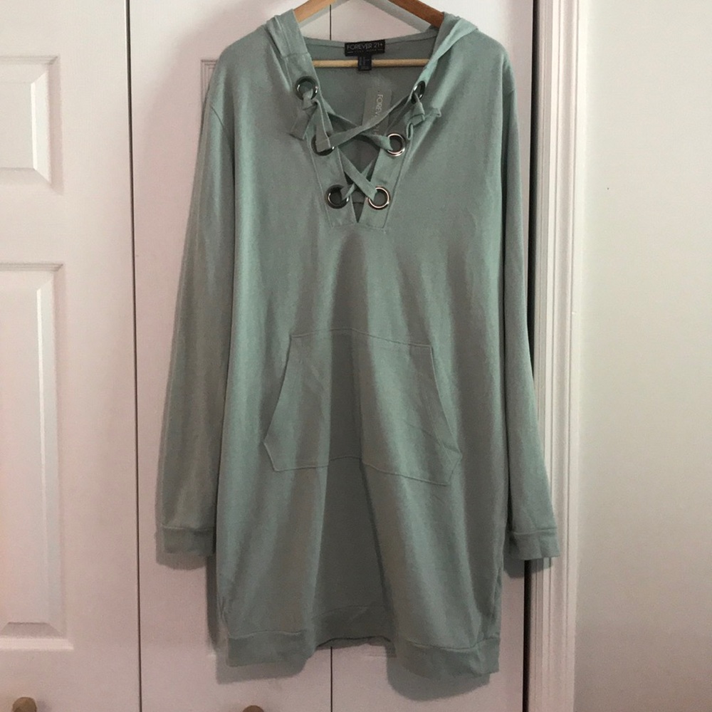 Forever 21 hooded sweater dress 1X